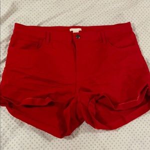 low waisted red booty shorts!